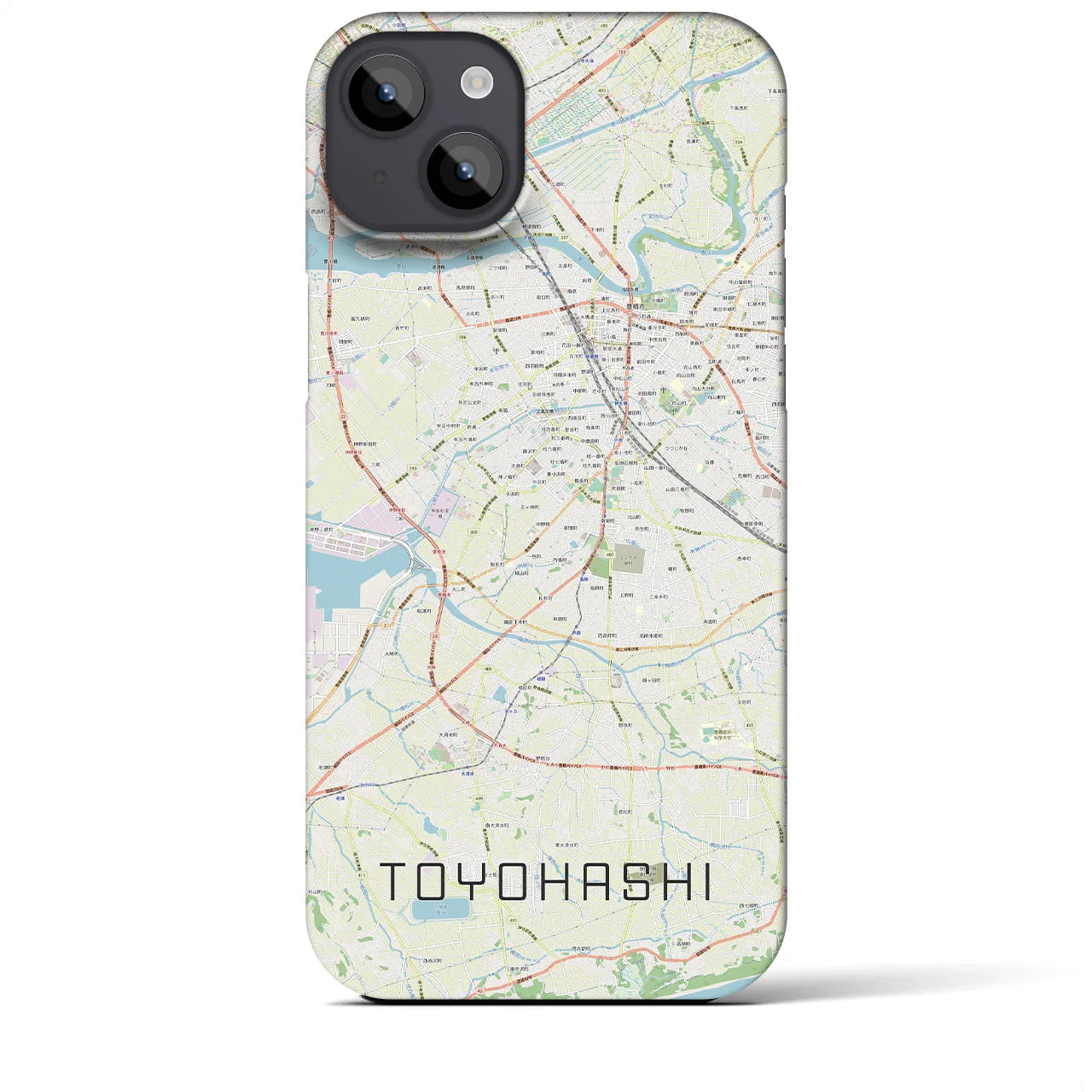 【豊橋(愛知県)】地図柄iPhoneケース(バックカバータイプ)