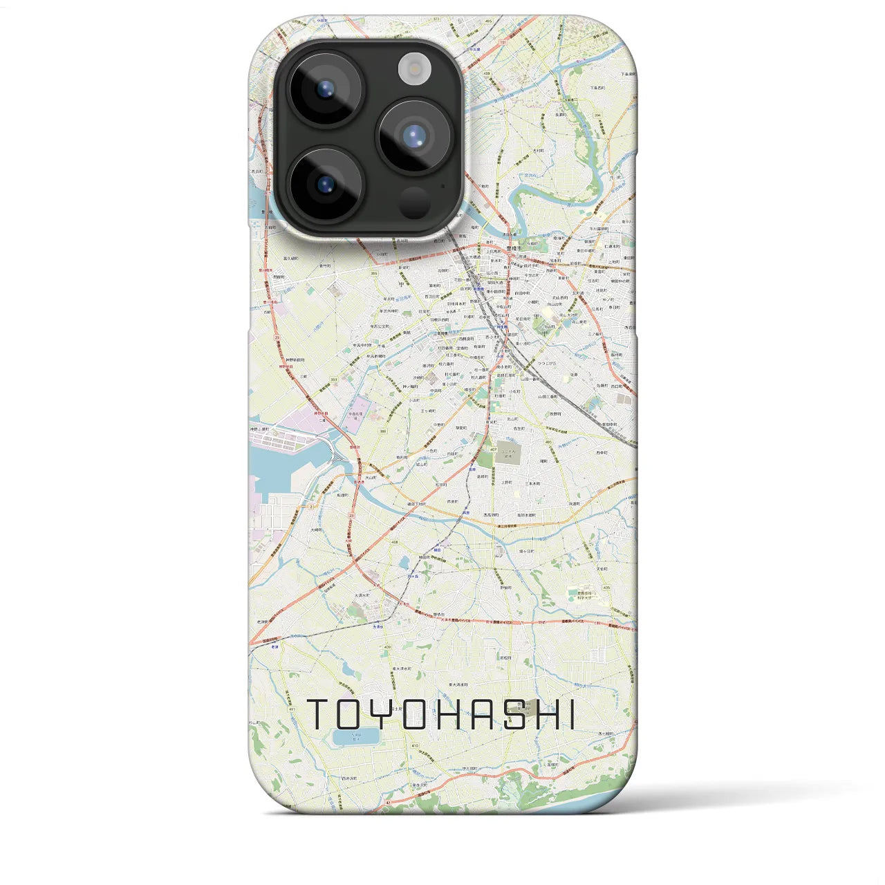 【豊橋(愛知県)】地図柄iPhoneケース(バックカバータイプ)