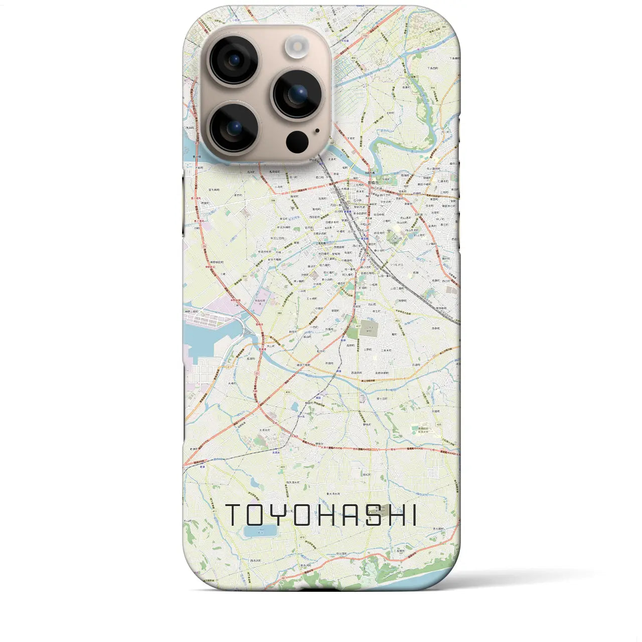 【豊橋(愛知県)】地図柄iPhoneケース(バックカバータイプ)