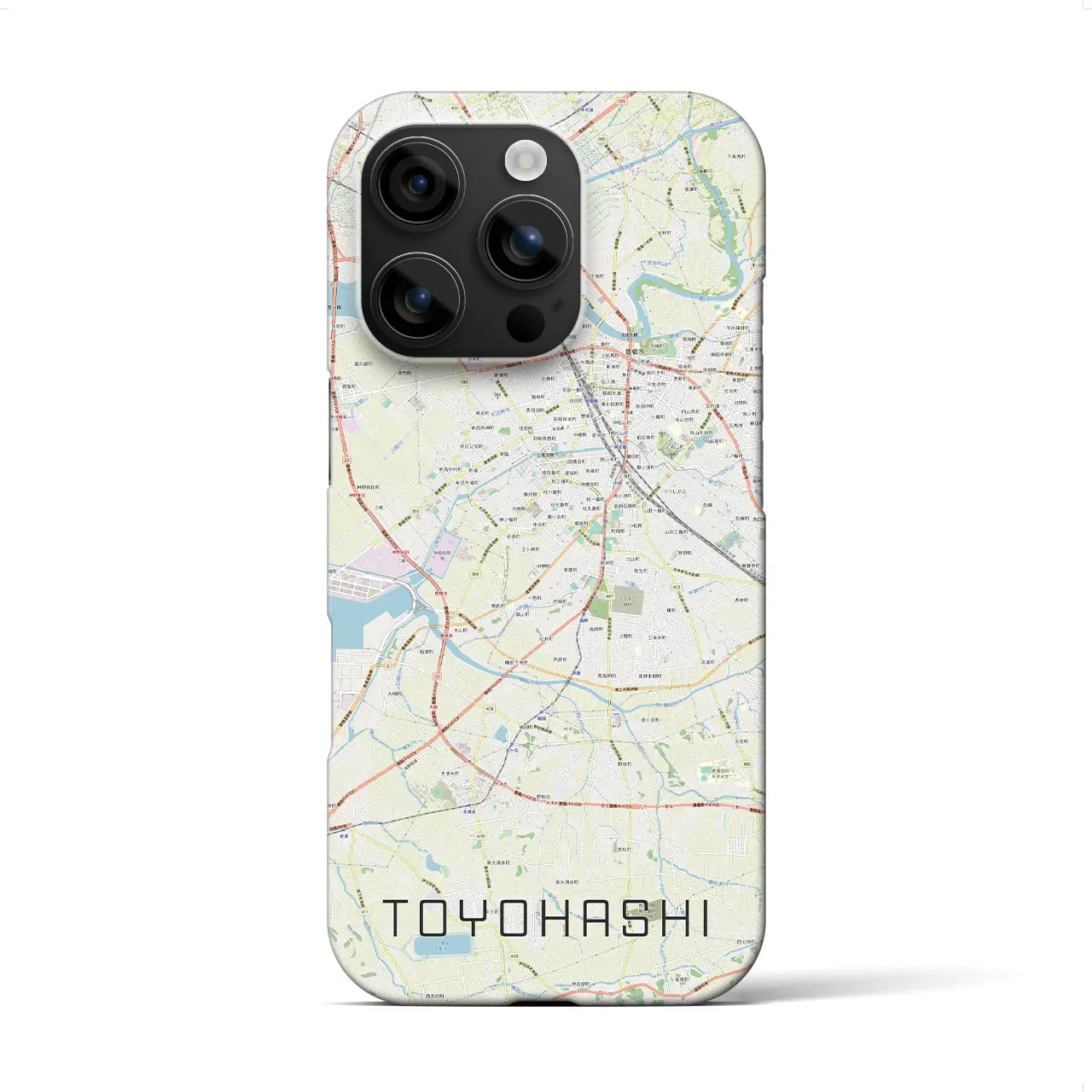 【豊橋(愛知県)】地図柄iPhoneケース(バックカバータイプ)