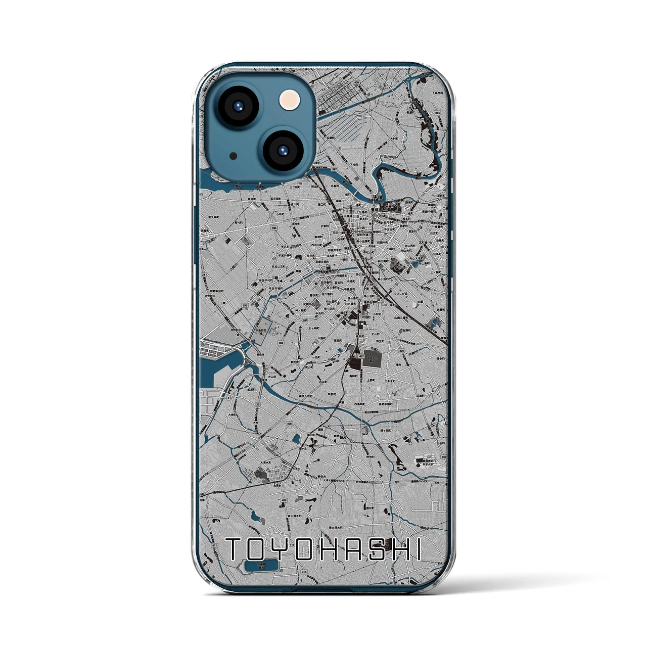【豊橋(愛知県)】地図柄iPhoneケース(クリアタイプ)