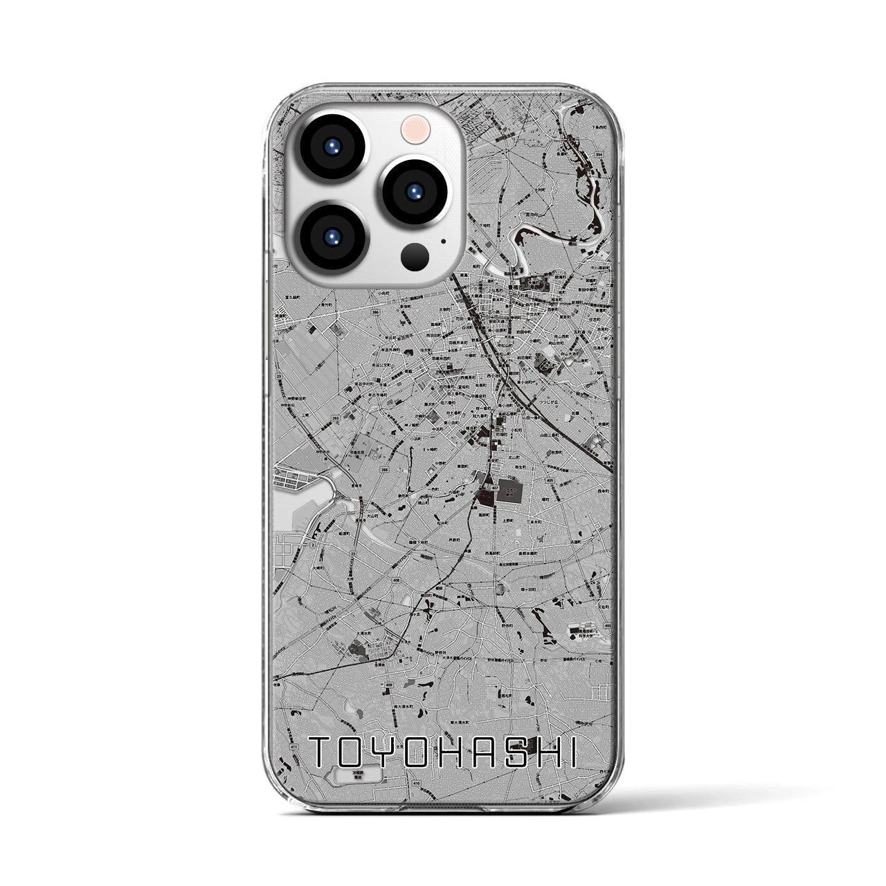 【豊橋(愛知県)】地図柄iPhoneケース(クリアタイプ)