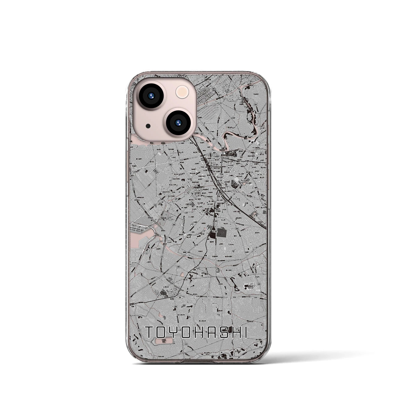 【豊橋(愛知県)】地図柄iPhoneケース(クリアタイプ)