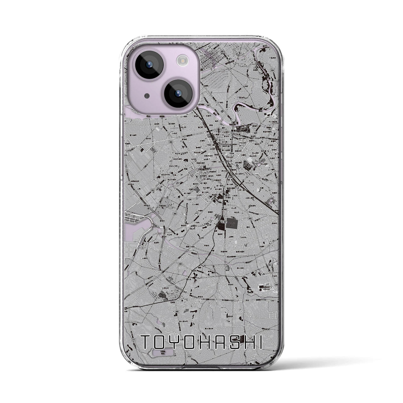 【豊橋(愛知県)】地図柄iPhoneケース(クリアタイプ)