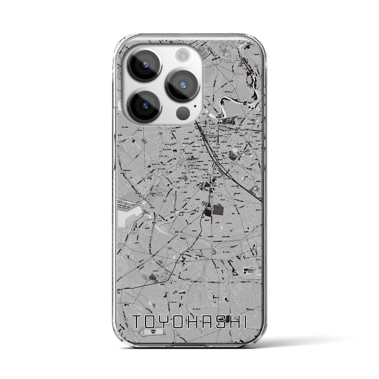 【豊橋(愛知県)】地図柄iPhoneケース(クリアタイプ)