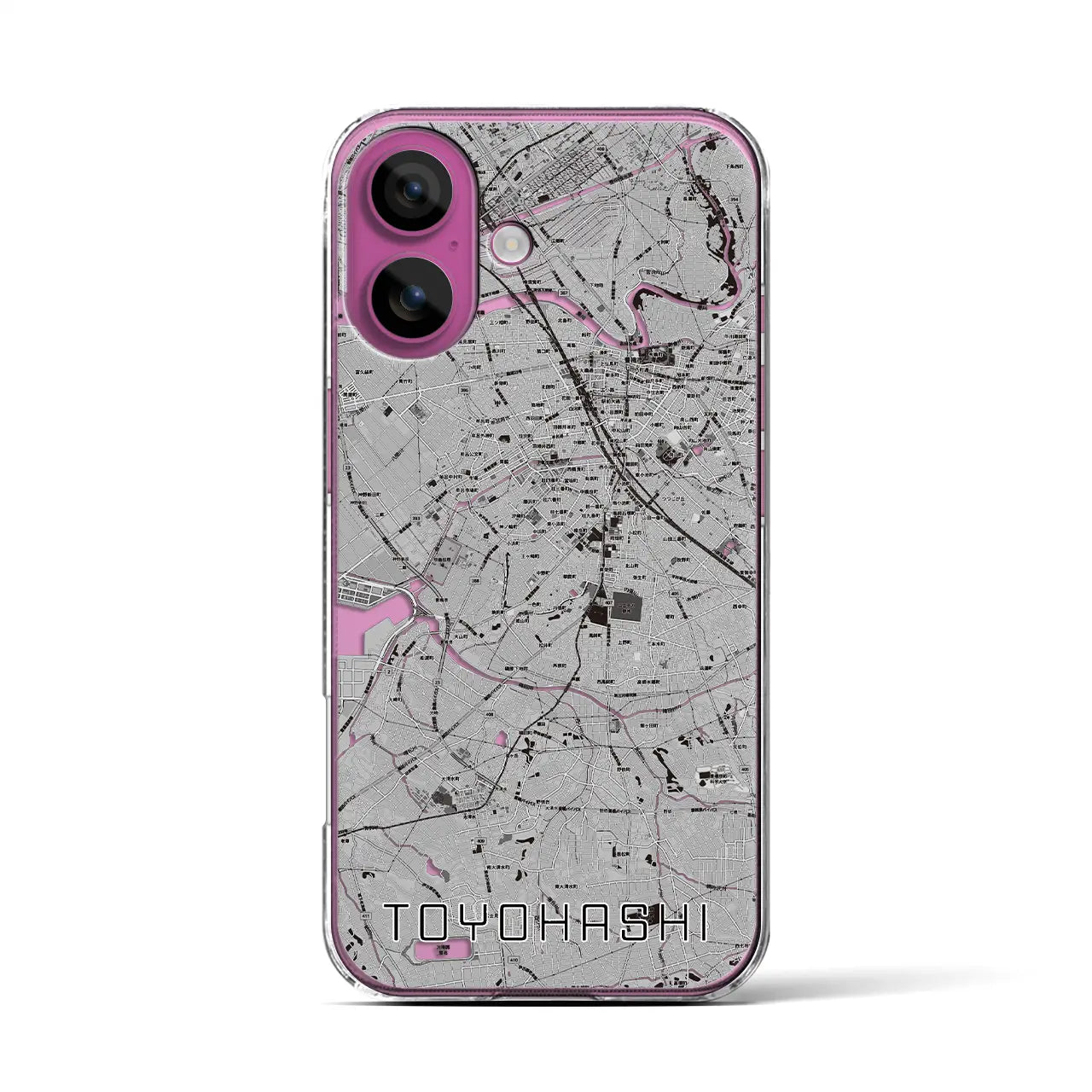 【豊橋(愛知県)】地図柄iPhoneケース(クリアタイプ)