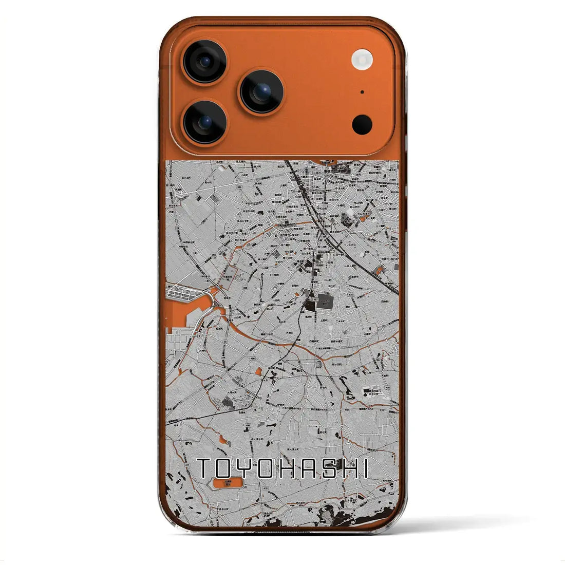 【豊橋(愛知県)】地図柄iPhoneケース(クリアタイプ)