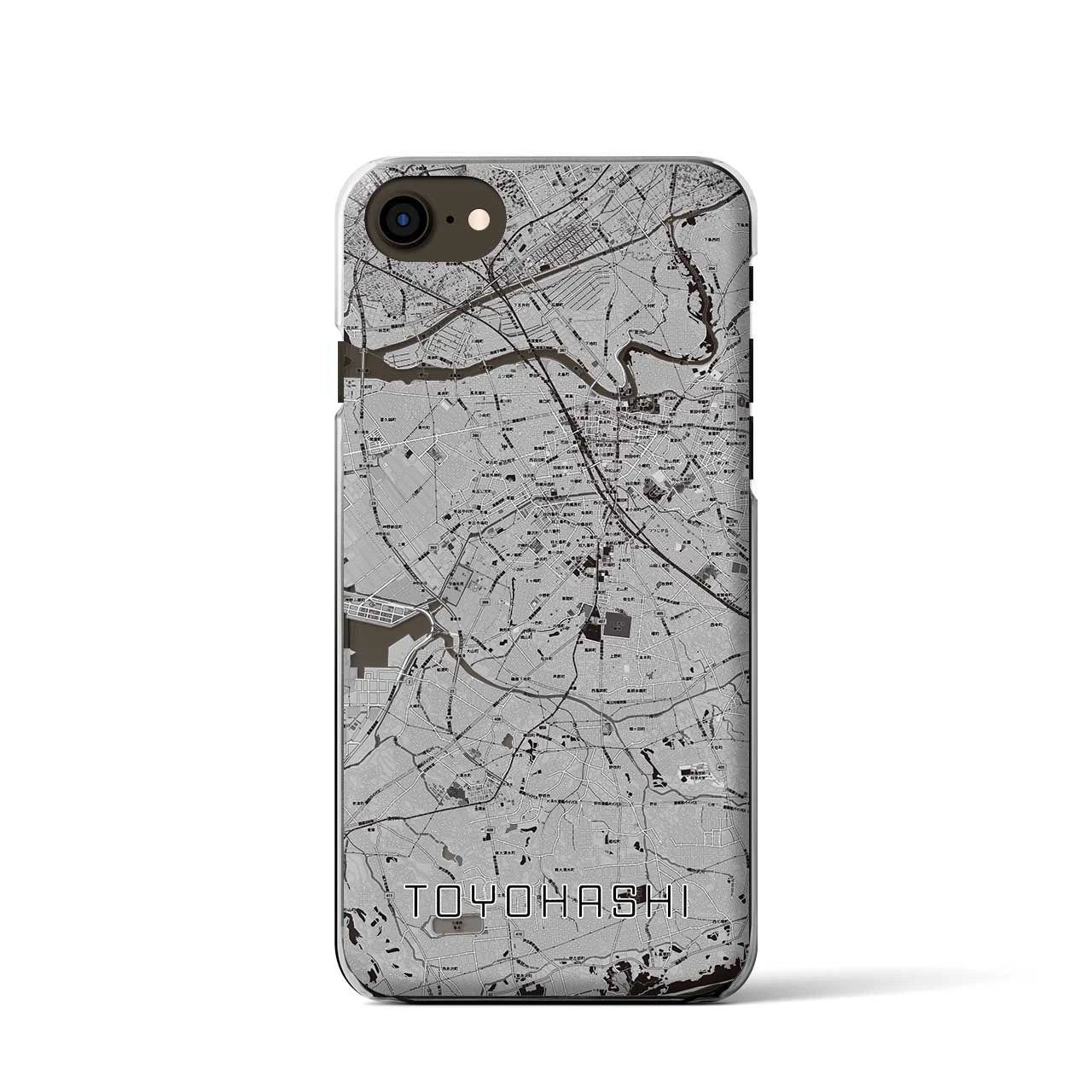 【豊橋(愛知県)】地図柄iPhoneケース(クリアタイプ)
