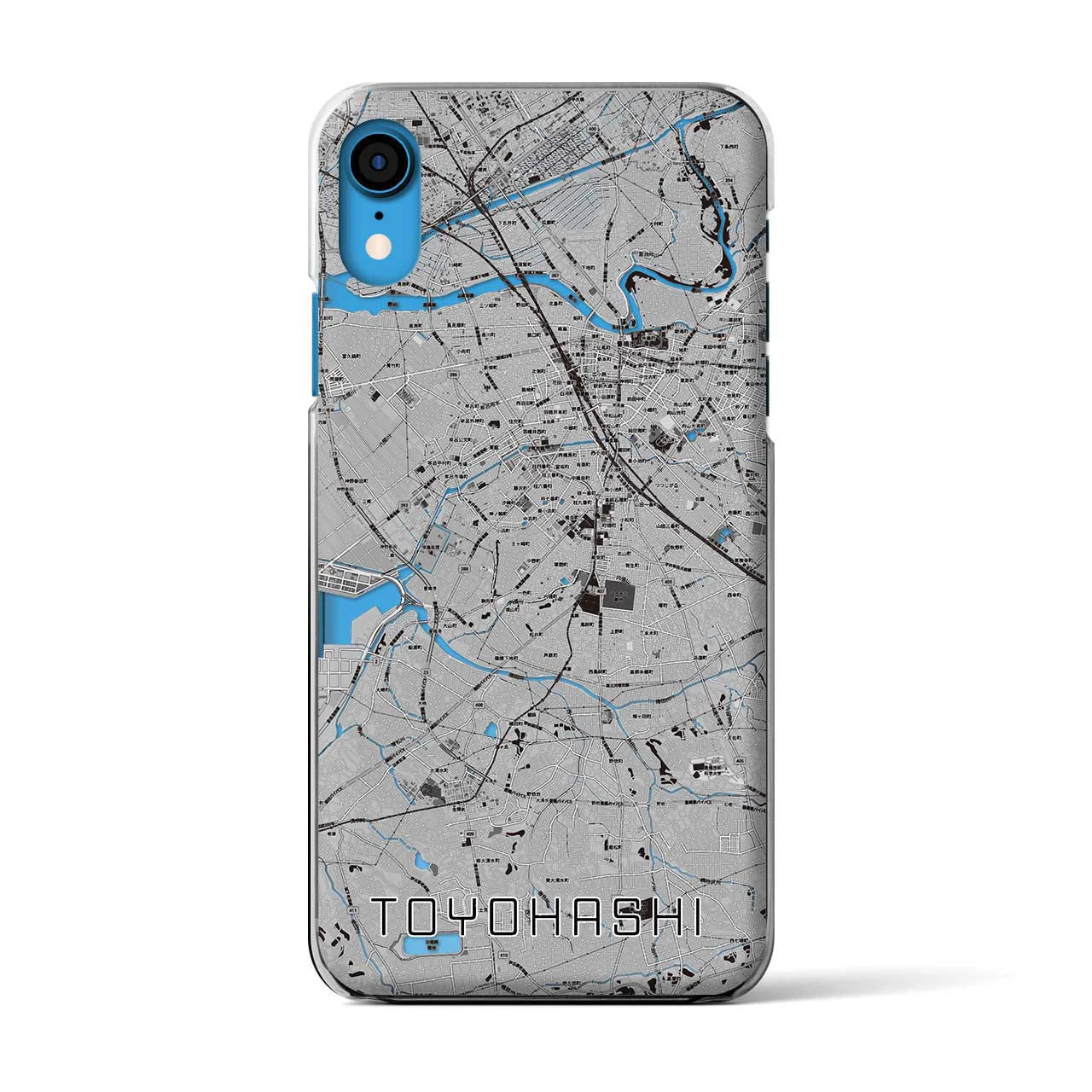 【豊橋(愛知県)】地図柄iPhoneケース(クリアタイプ)
