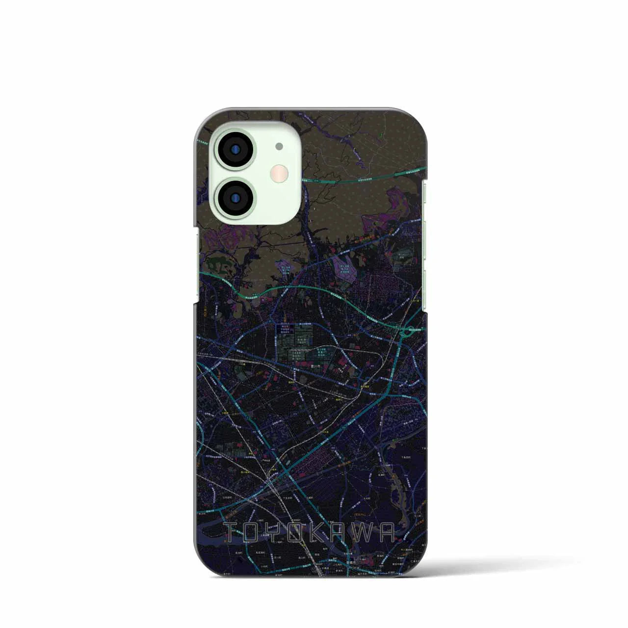 【豊川(愛知県)】地図柄iPhoneケース(バックカバータイプ)