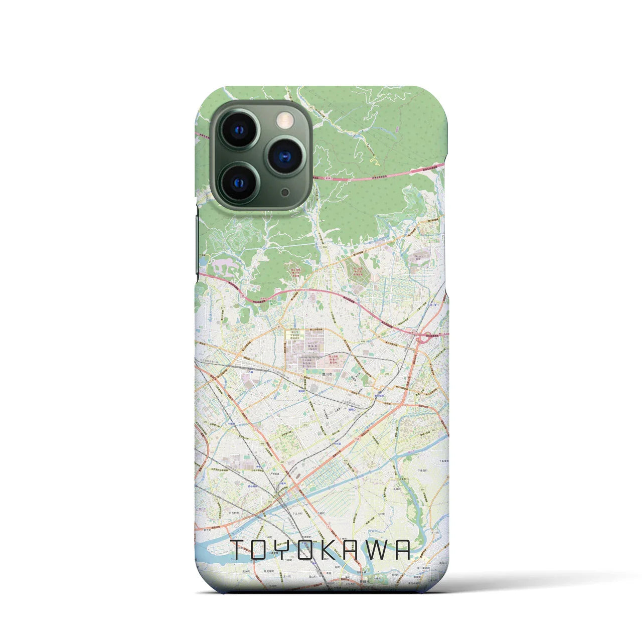 【豊川(愛知県)】地図柄iPhoneケース(バックカバータイプ)