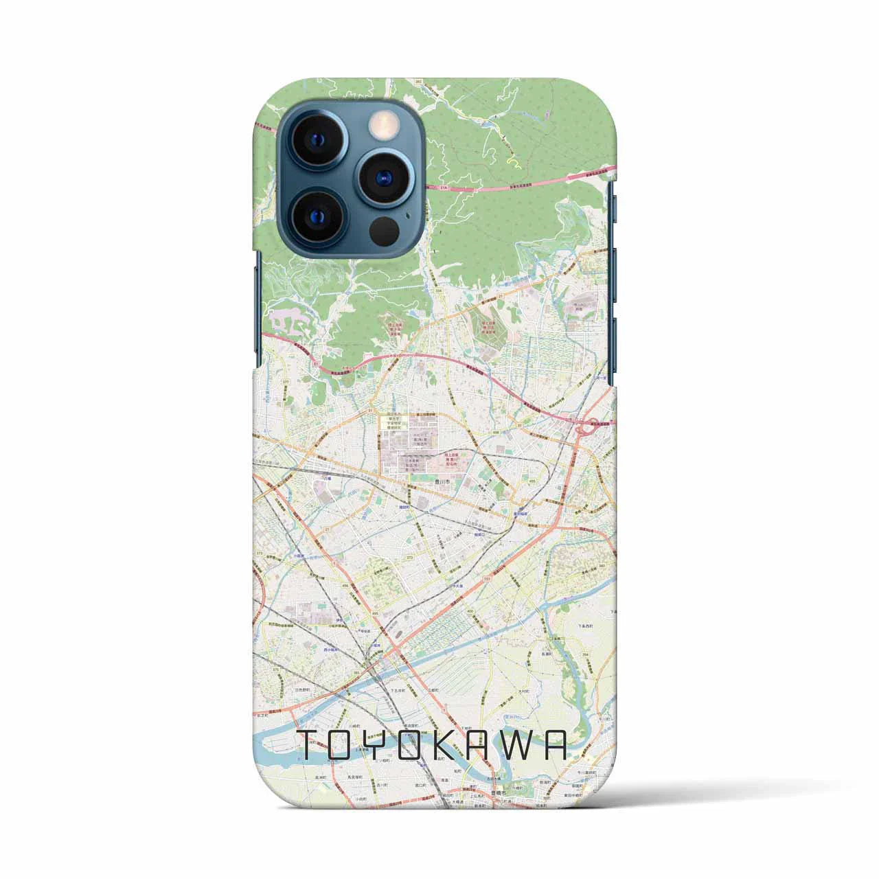 【豊川(愛知県)】地図柄iPhoneケース(バックカバータイプ)