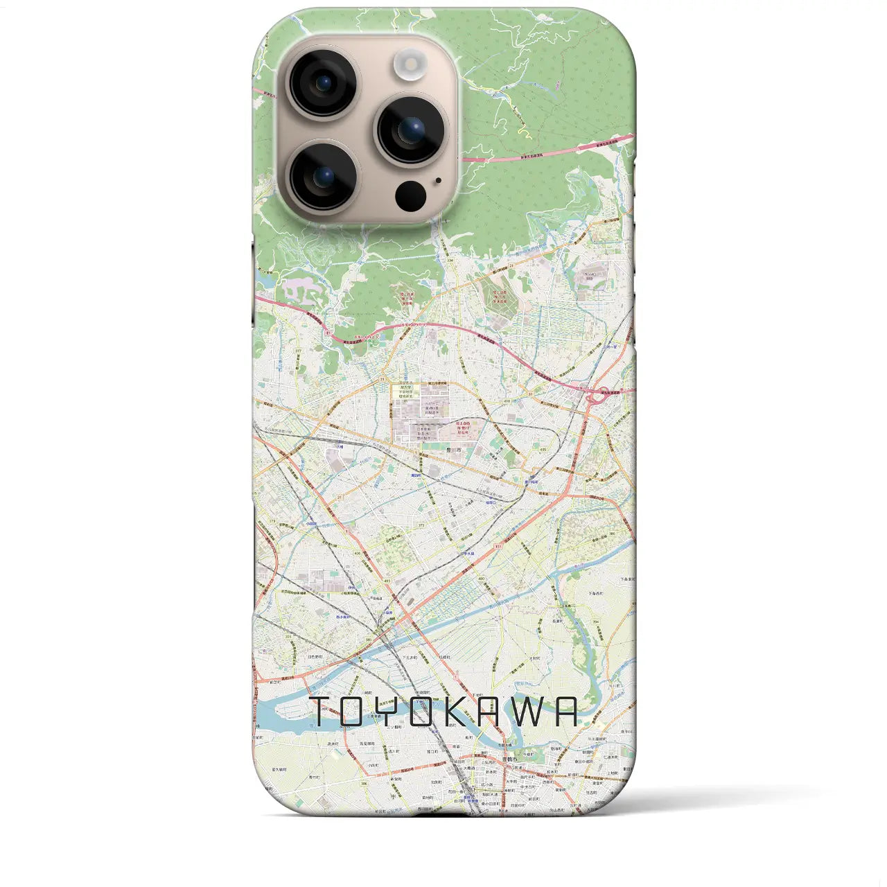 【豊川(愛知県)】地図柄iPhoneケース(バックカバータイプ)
