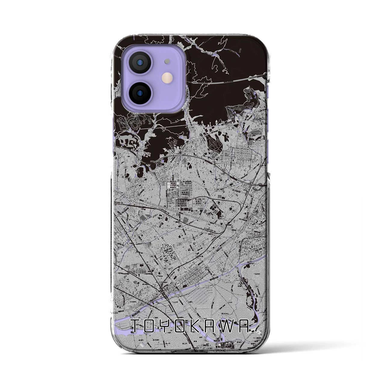 【豊川(愛知県)】地図柄iPhoneケース(クリアタイプ)