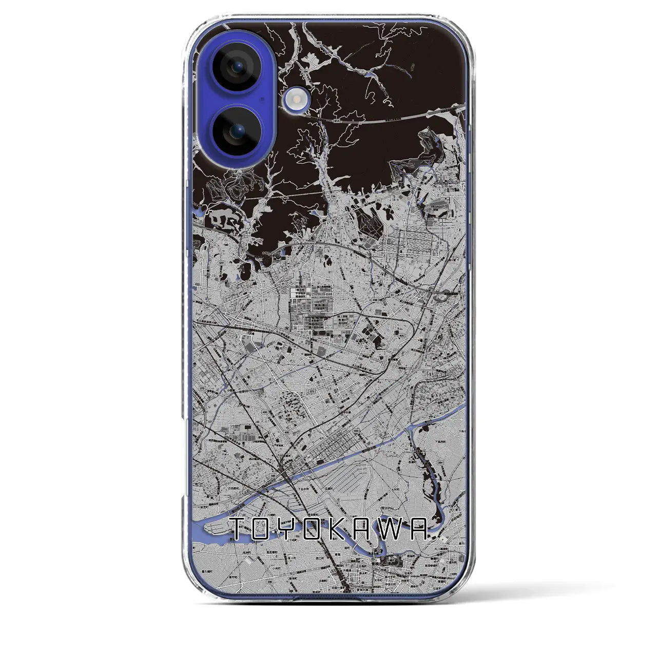 【豊川(愛知県)】地図柄iPhoneケース(クリアタイプ)
