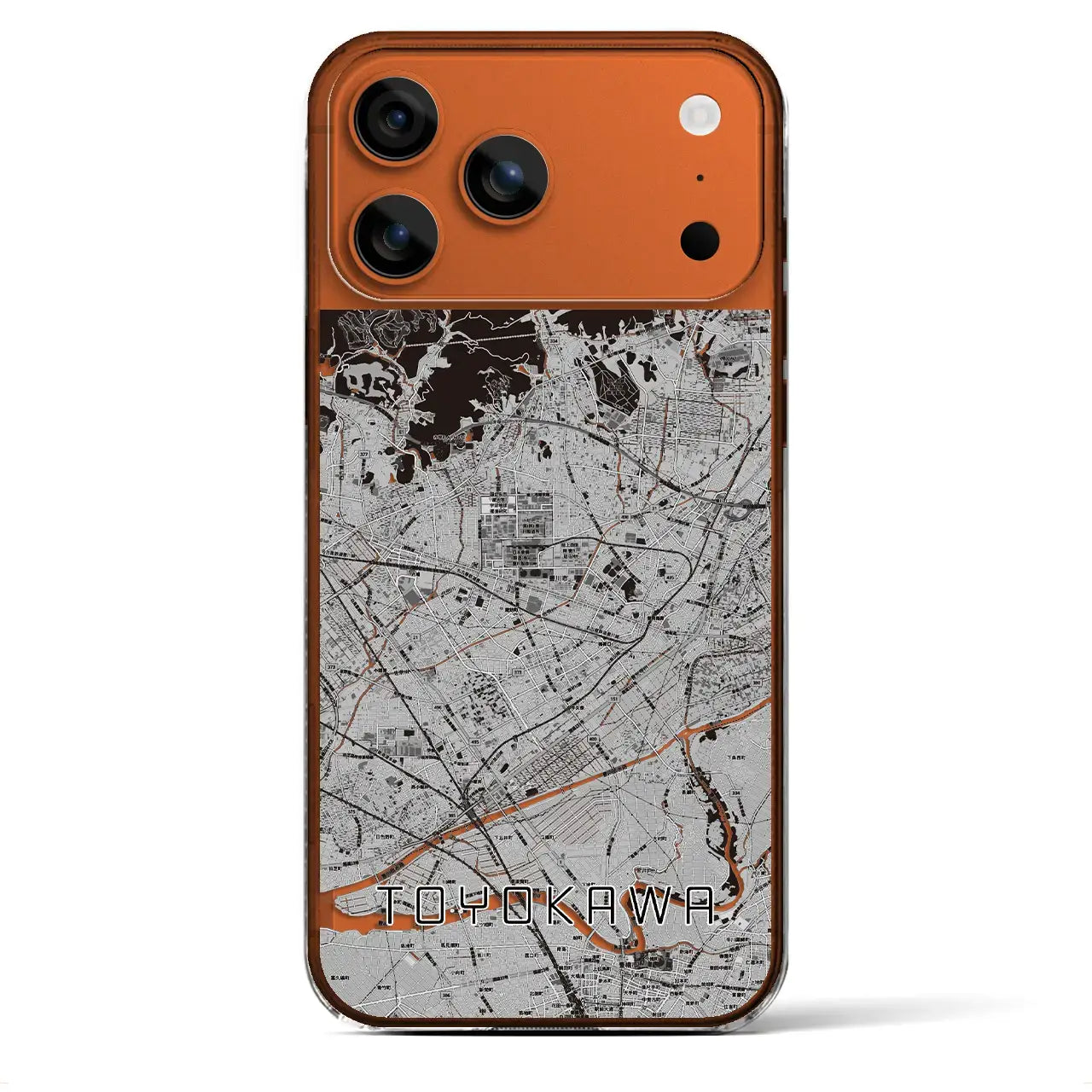 【豊川(愛知県)】地図柄iPhoneケース(クリアタイプ)