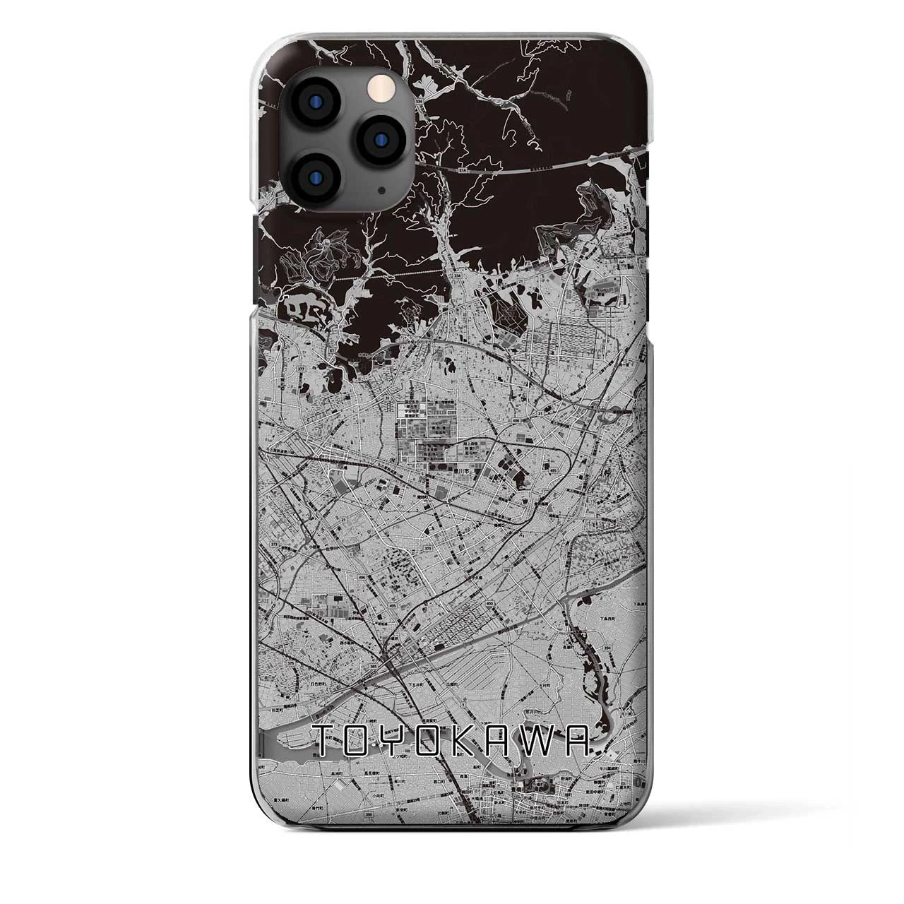 【豊川(愛知県)】地図柄iPhoneケース(クリアタイプ)