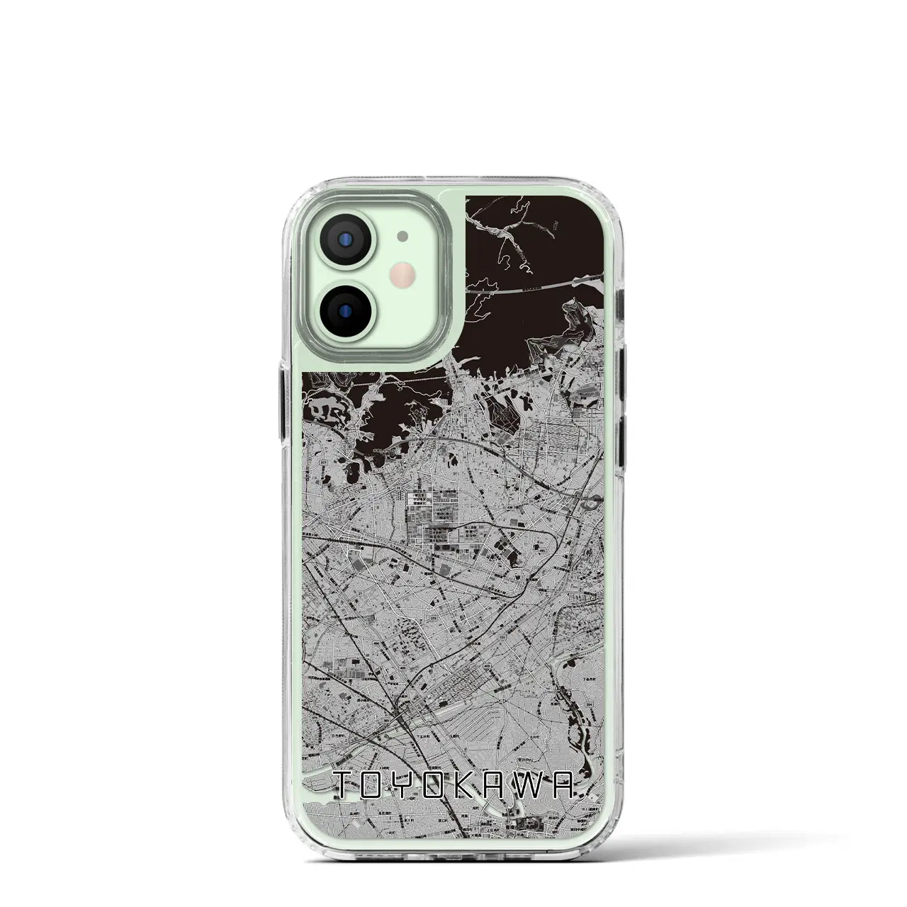 【豊川(愛知県)】地図柄iPhoneケース(MagSafeタイプ)