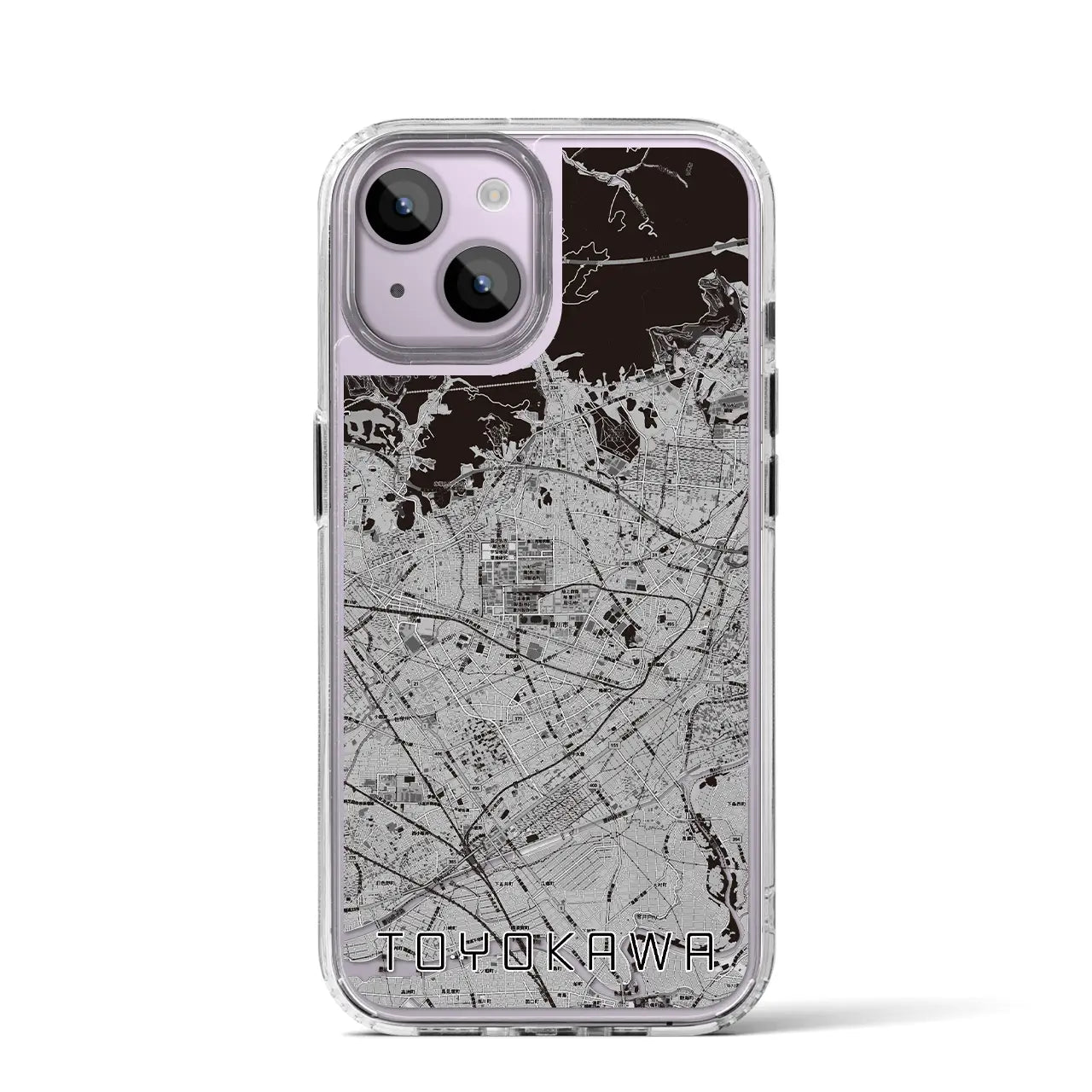 【豊川(愛知県)】地図柄iPhoneケース(MagSafeタイプ)