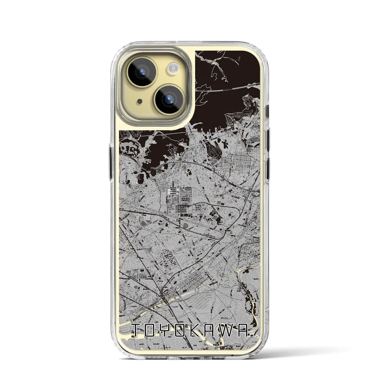 【豊川(愛知県)】地図柄iPhoneケース(MagSafeタイプ)