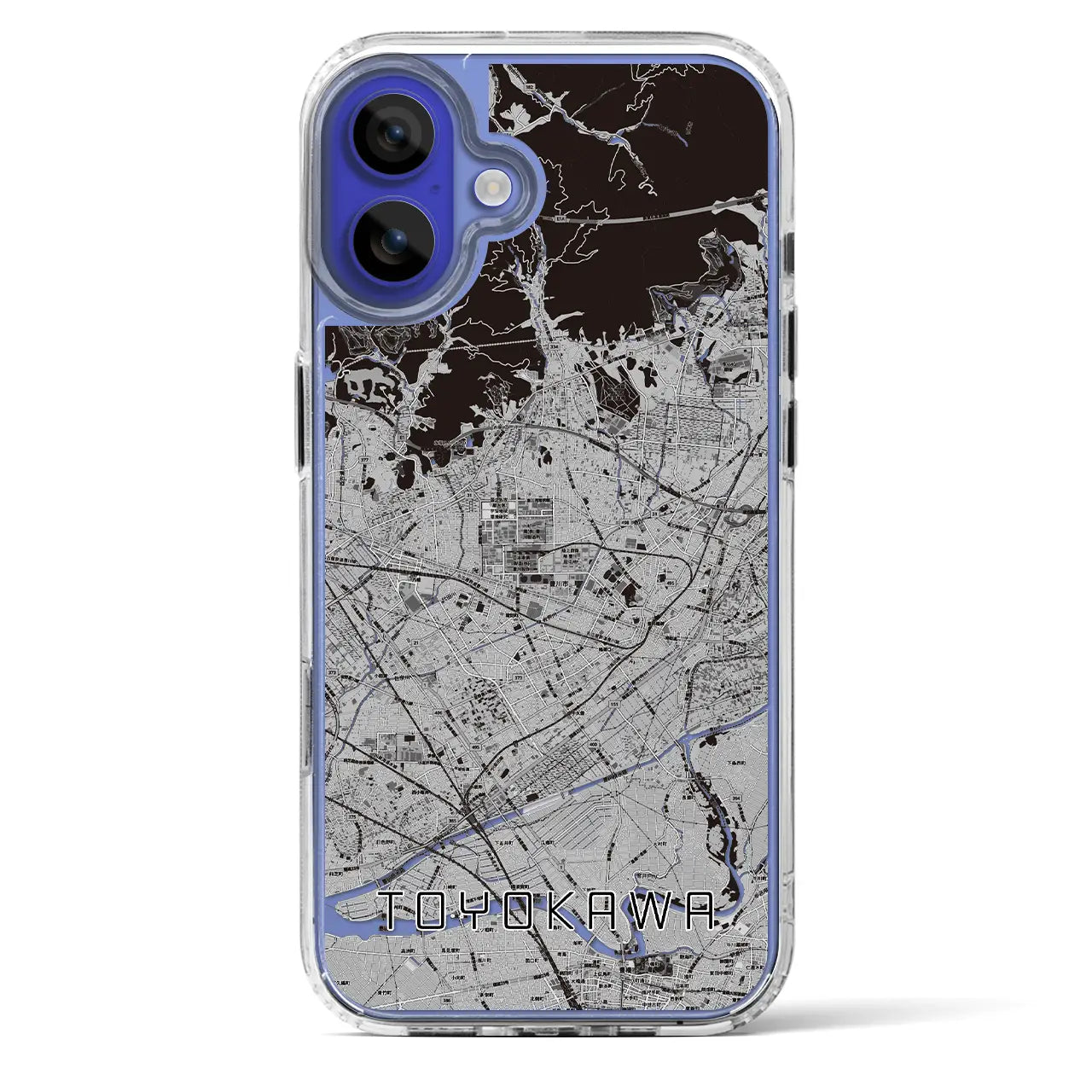 【豊川(愛知県)】地図柄iPhoneケース(MagSafeタイプ)