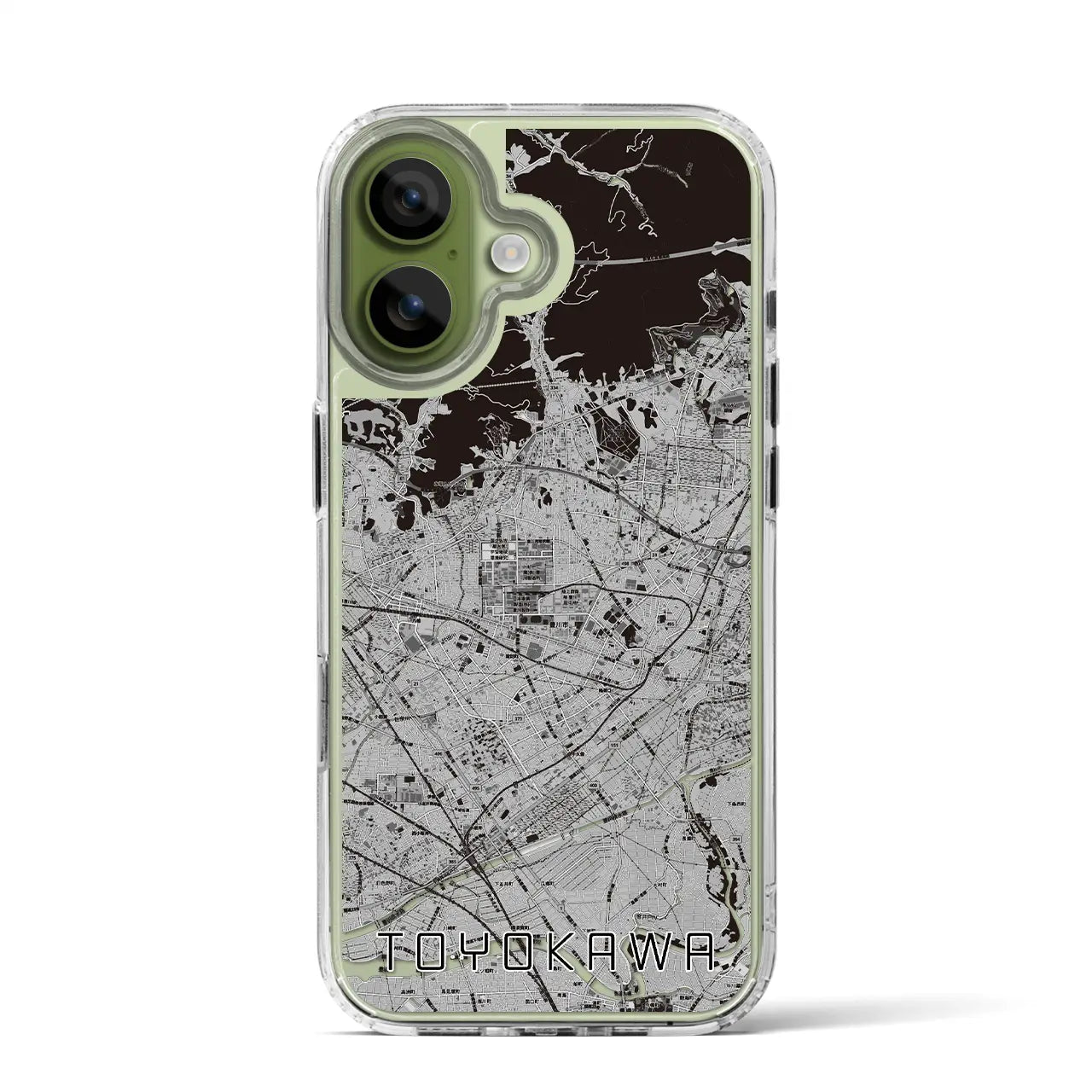 【豊川(愛知県)】地図柄iPhoneケース(MagSafeタイプ)