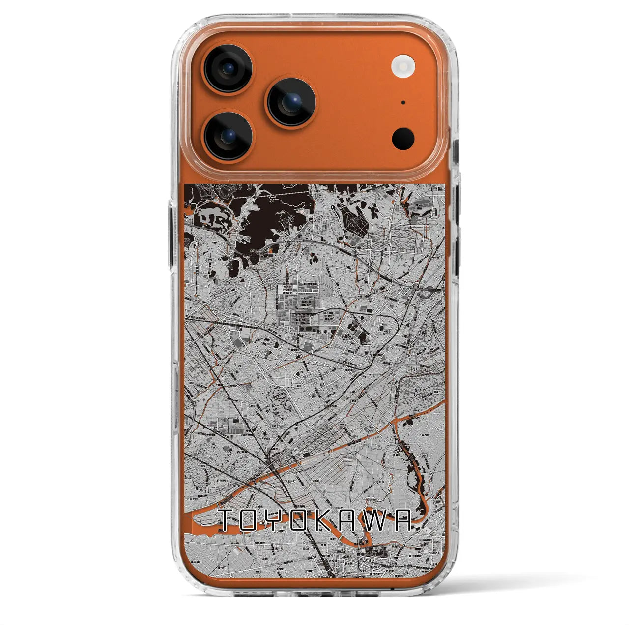 【豊川(愛知県)】地図柄iPhoneケース(MagSafeタイプ)