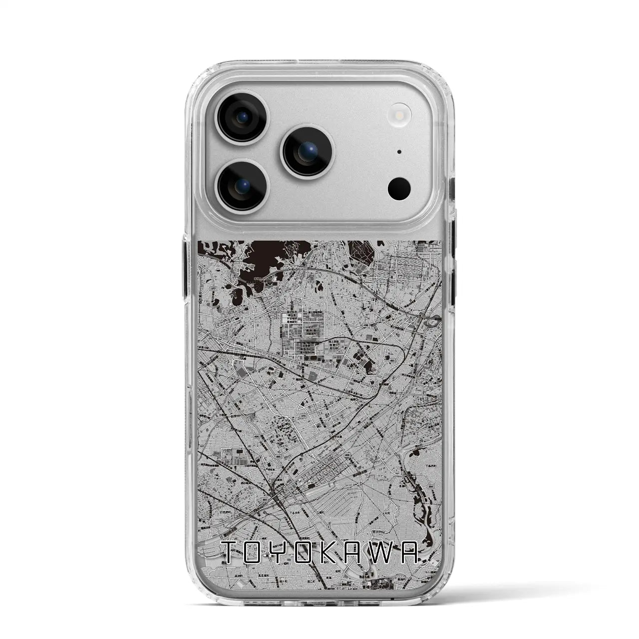 【豊川(愛知県)】地図柄iPhoneケース(MagSafeタイプ)