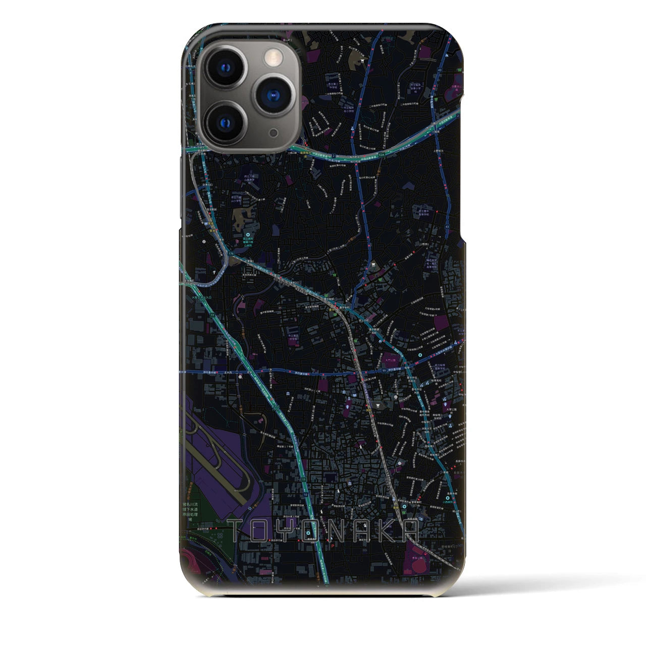 【豊中(大阪府)】地図柄iPhoneケース(バックカバータイプ)