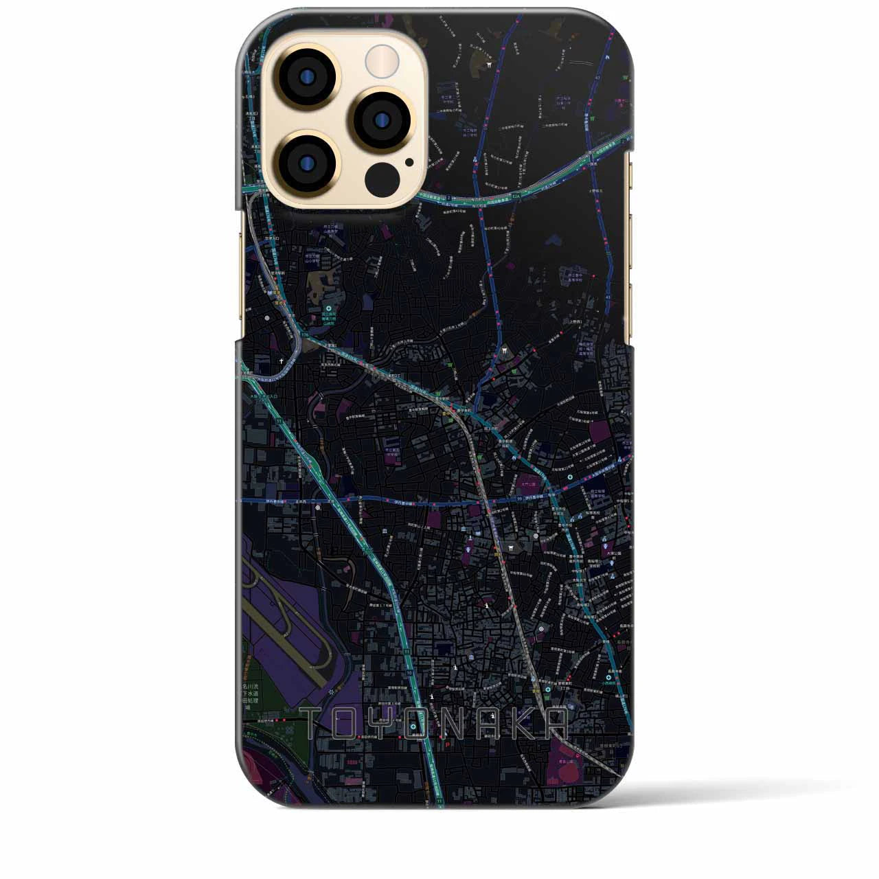 【豊中(大阪府)】地図柄iPhoneケース(バックカバータイプ)
