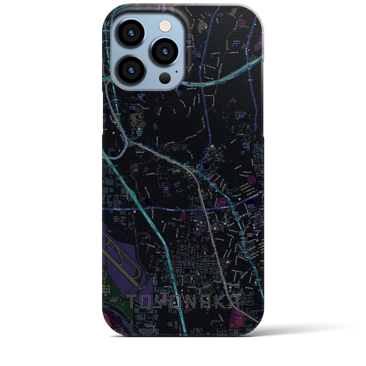 【豊中(大阪府)】地図柄iPhoneケース(バックカバータイプ)