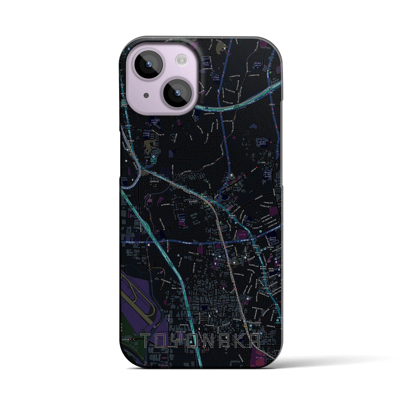 【豊中(大阪府)】地図柄iPhoneケース(バックカバータイプ)