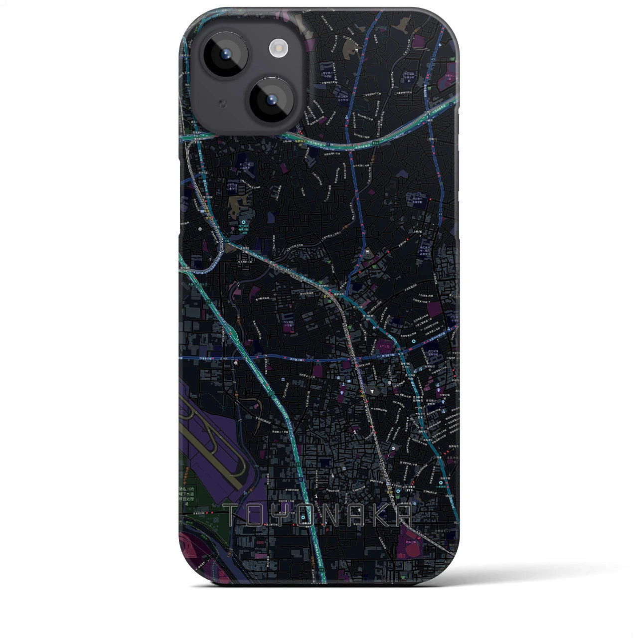 【豊中(大阪府)】地図柄iPhoneケース(バックカバータイプ)