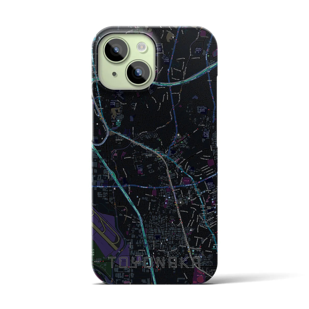 【豊中(大阪府)】地図柄iPhoneケース(バックカバータイプ)
