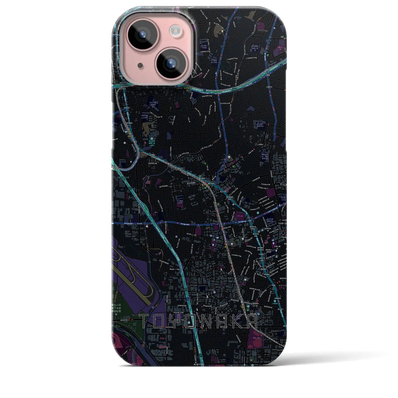 【豊中(大阪府)】地図柄iPhoneケース(バックカバータイプ)