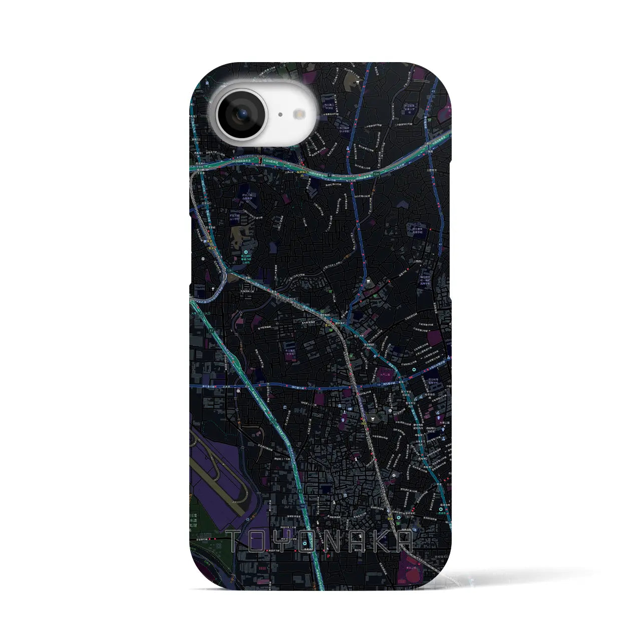 【豊中(大阪府)】地図柄iPhoneケース(バックカバータイプ)