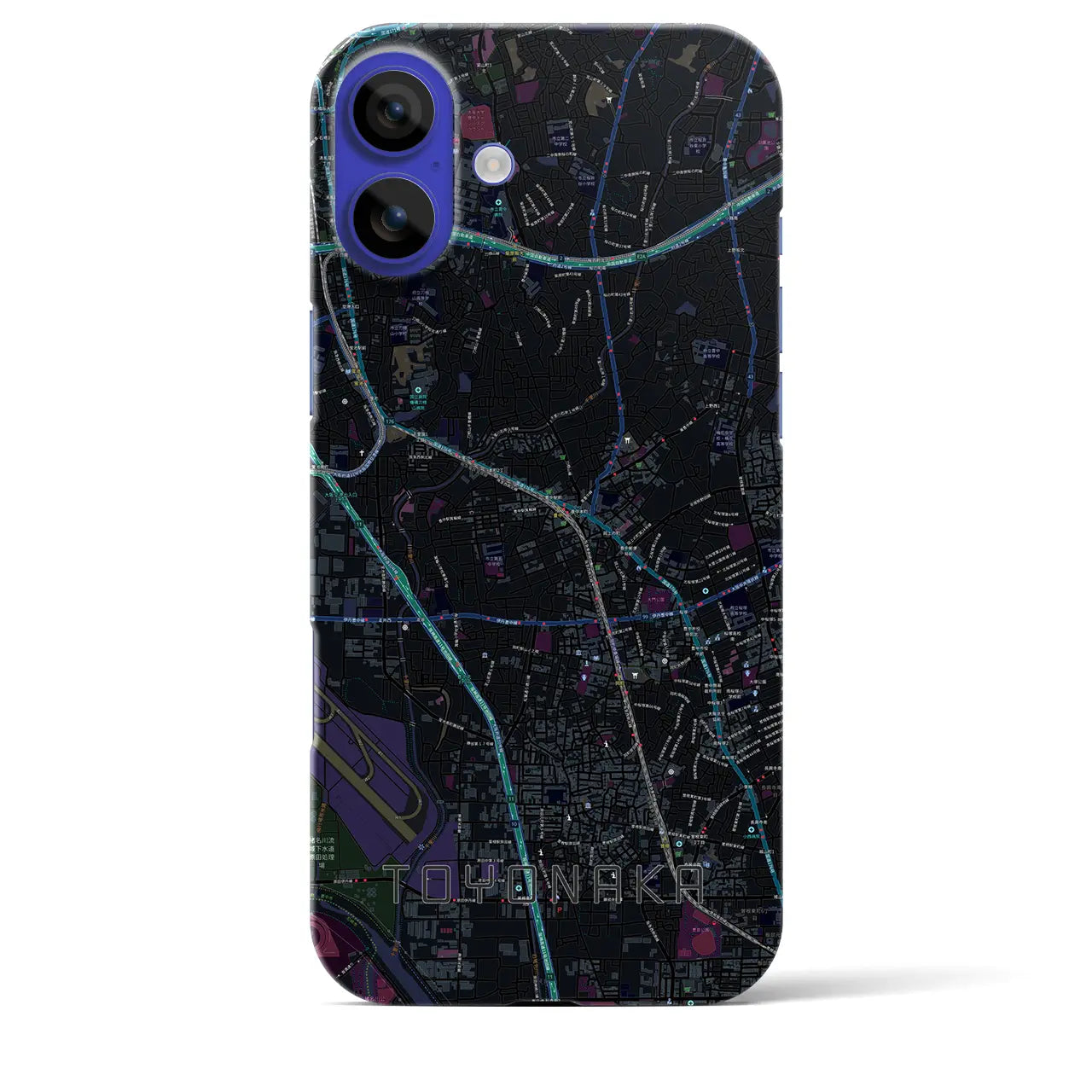 【豊中(大阪府)】地図柄iPhoneケース(バックカバータイプ)