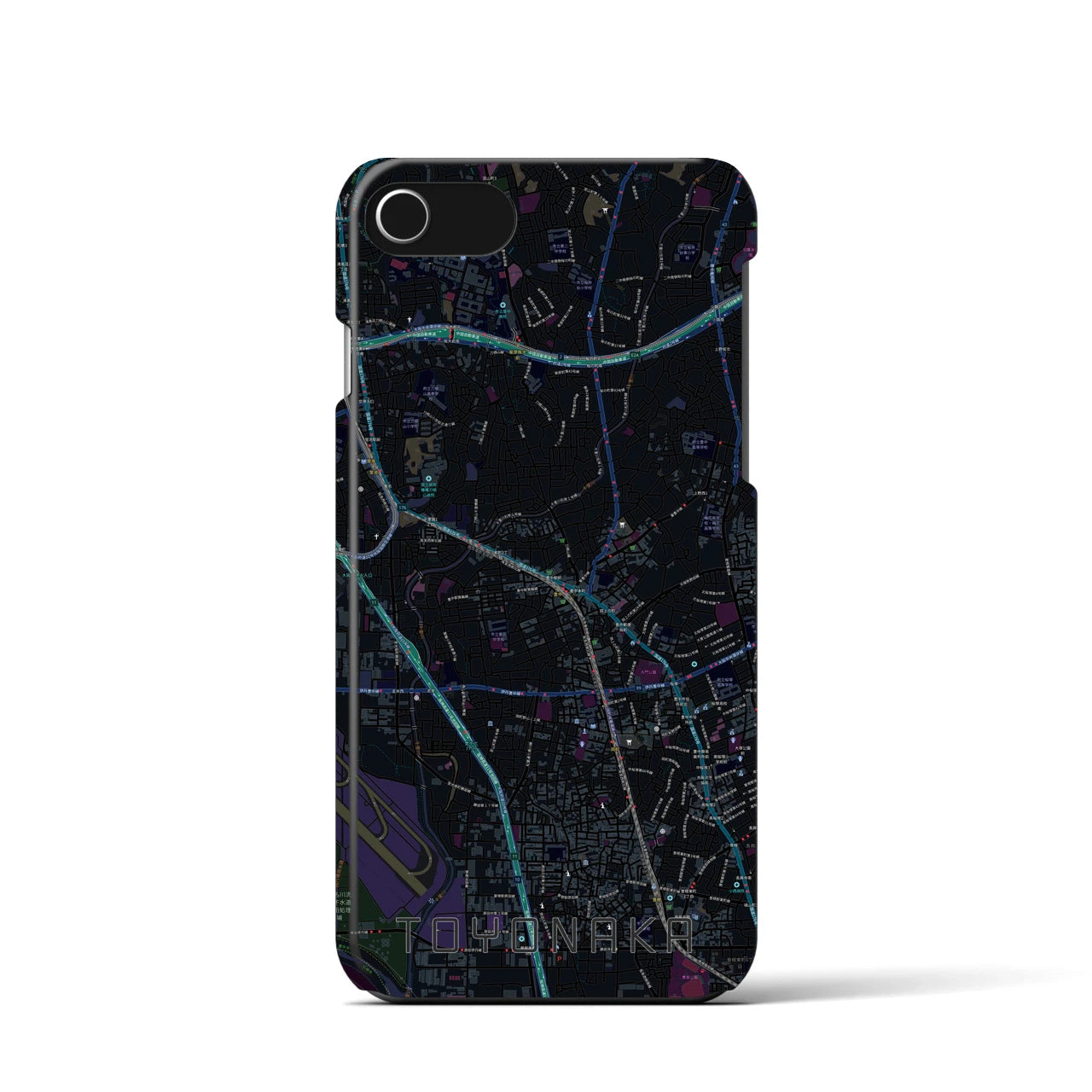 【豊中(大阪府)】地図柄iPhoneケース(バックカバータイプ)