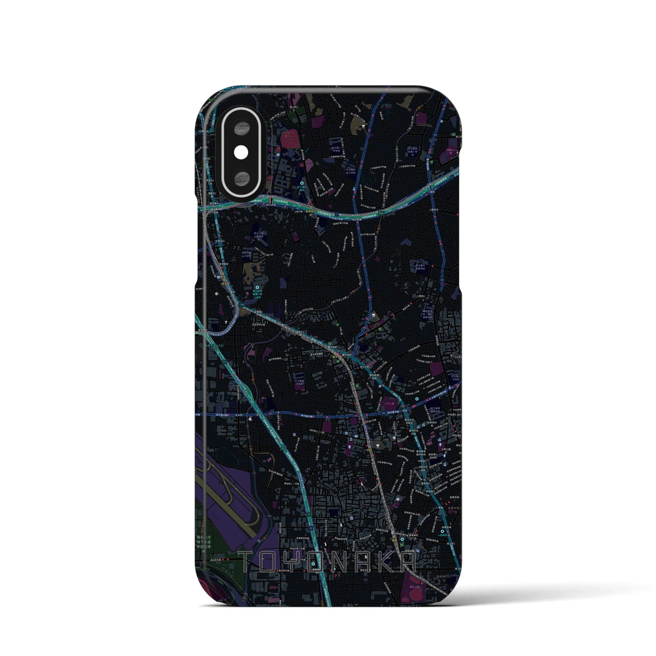 【豊中(大阪府)】地図柄iPhoneケース(バックカバータイプ)