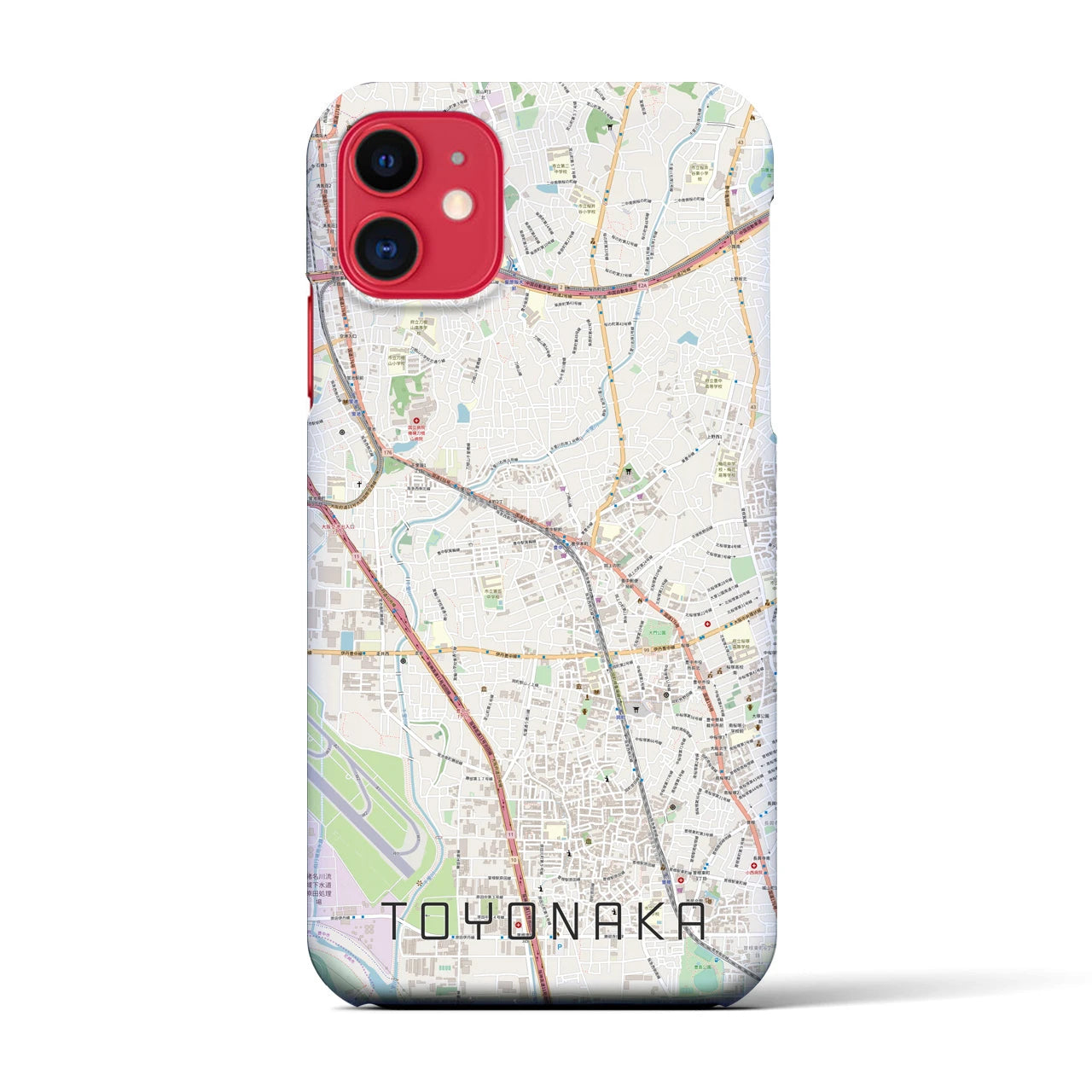 【豊中(大阪府)】地図柄iPhoneケース(バックカバータイプ)