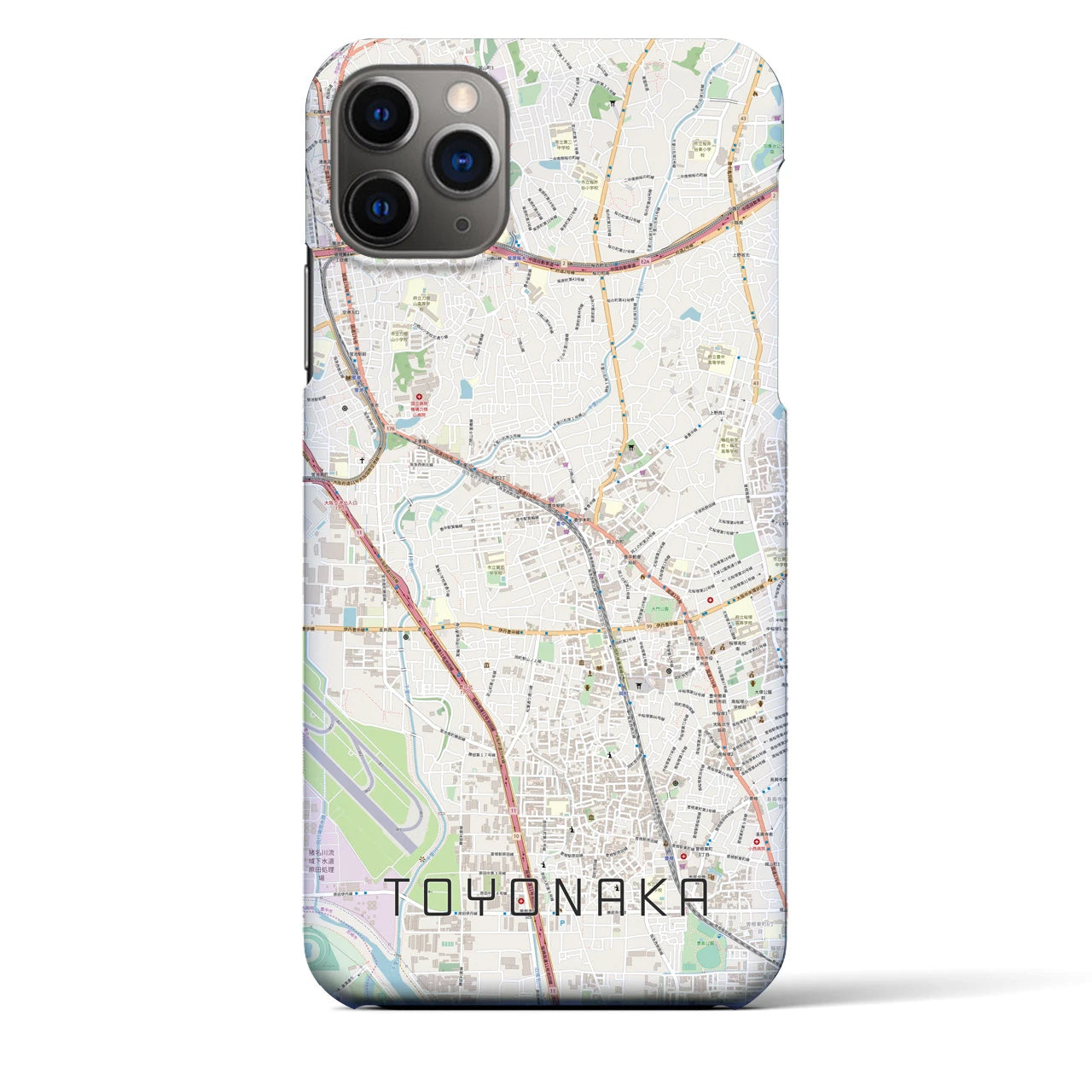 【豊中(大阪府)】地図柄iPhoneケース(バックカバータイプ)