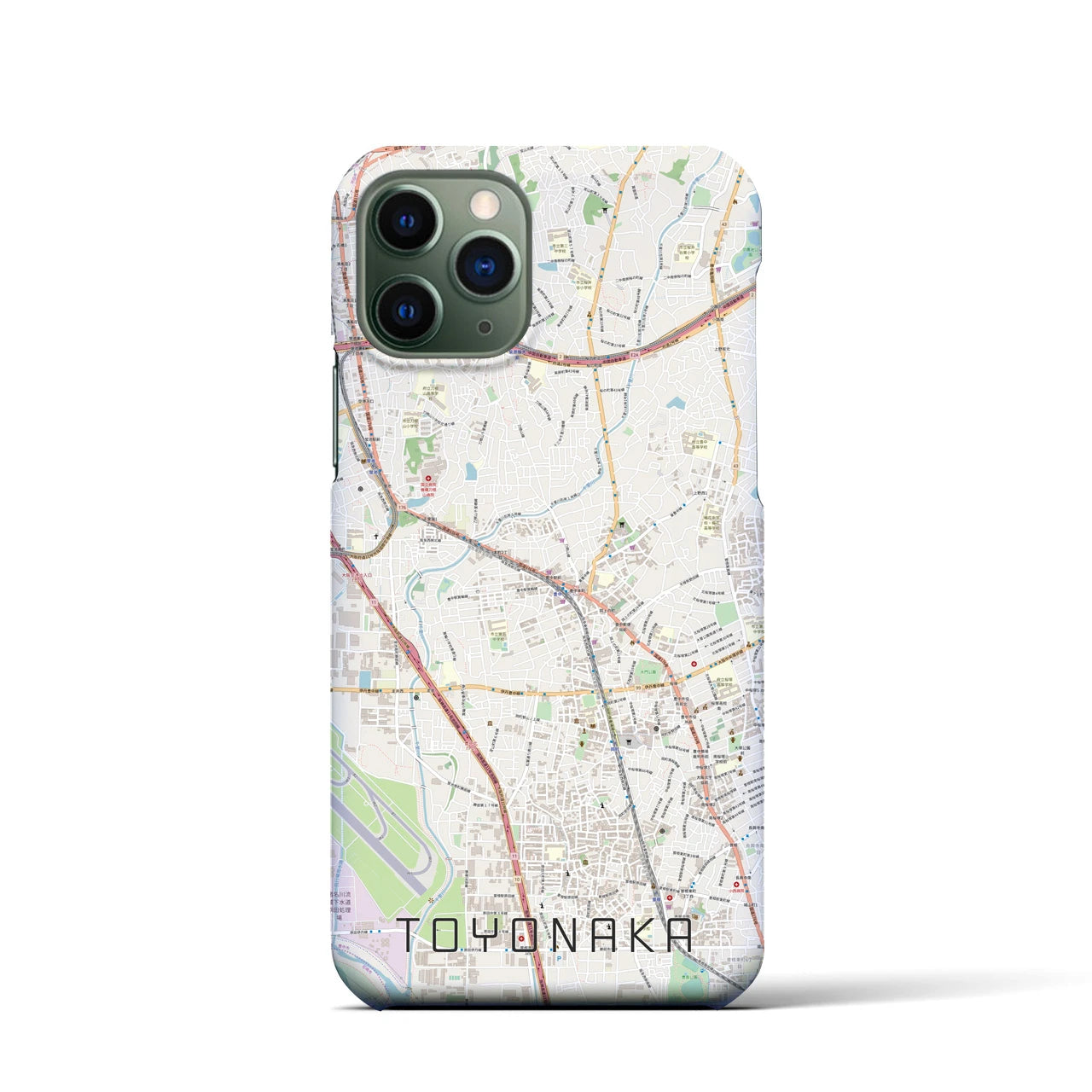 【豊中(大阪府)】地図柄iPhoneケース(バックカバータイプ)