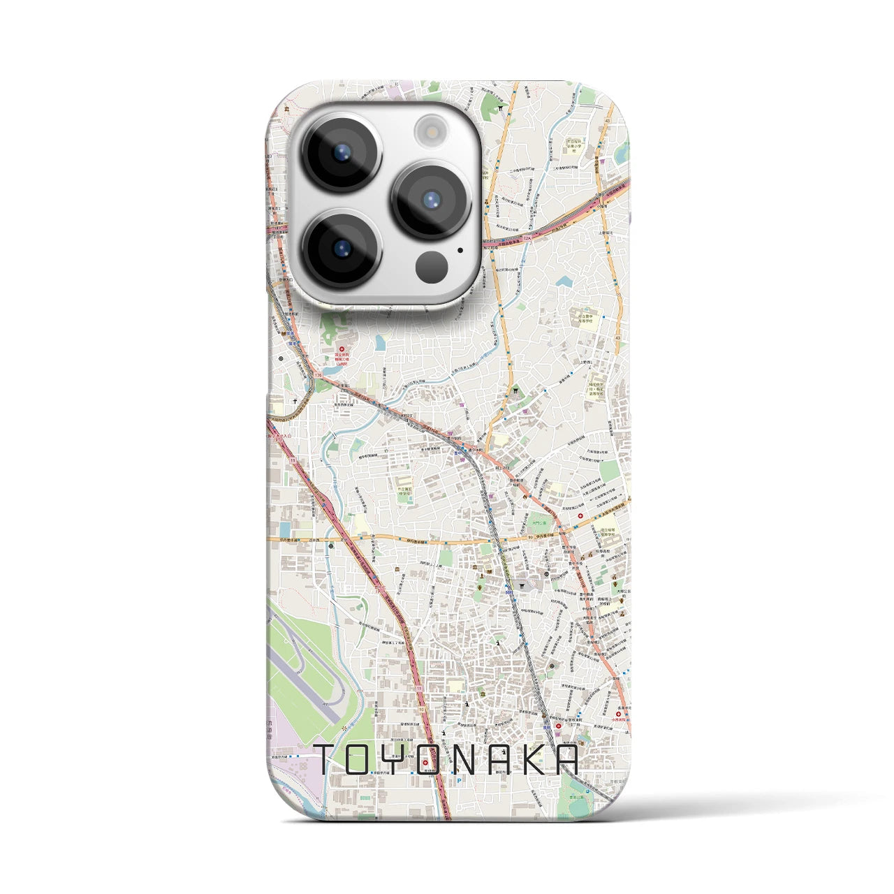 【豊中(大阪府)】地図柄iPhoneケース(バックカバータイプ)