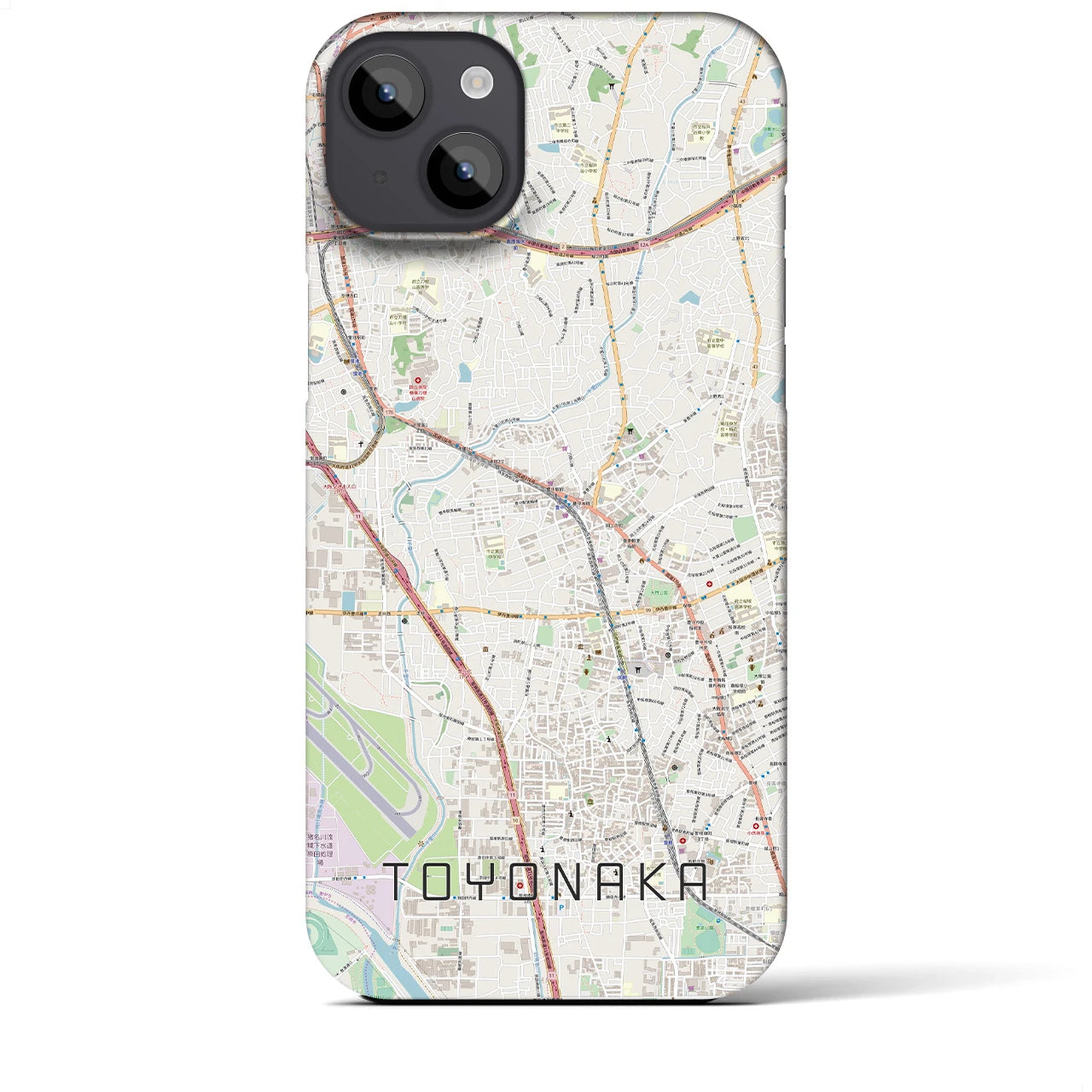 【豊中(大阪府)】地図柄iPhoneケース(バックカバータイプ)