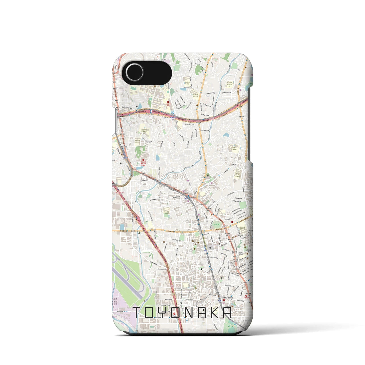 【豊中(大阪府)】地図柄iPhoneケース(バックカバータイプ)