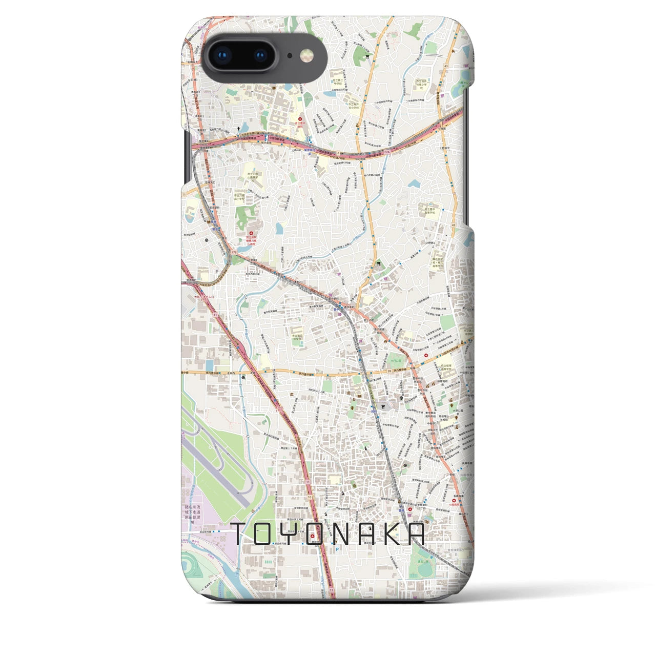 【豊中(大阪府)】地図柄iPhoneケース(バックカバータイプ)