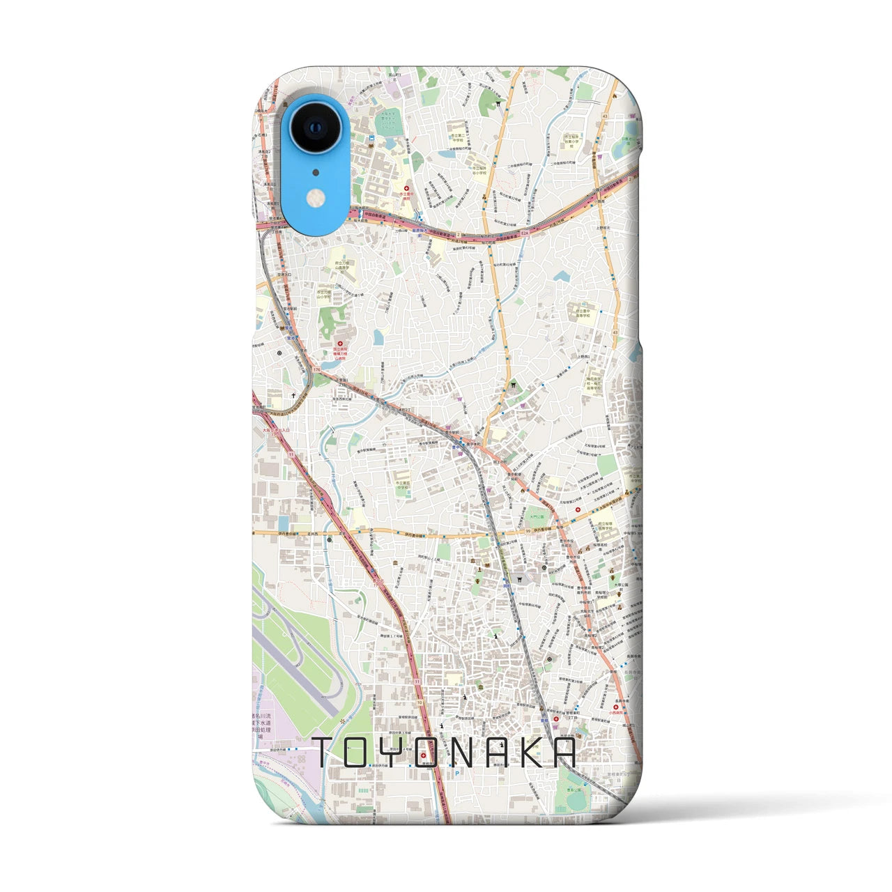 【豊中(大阪府)】地図柄iPhoneケース(バックカバータイプ)