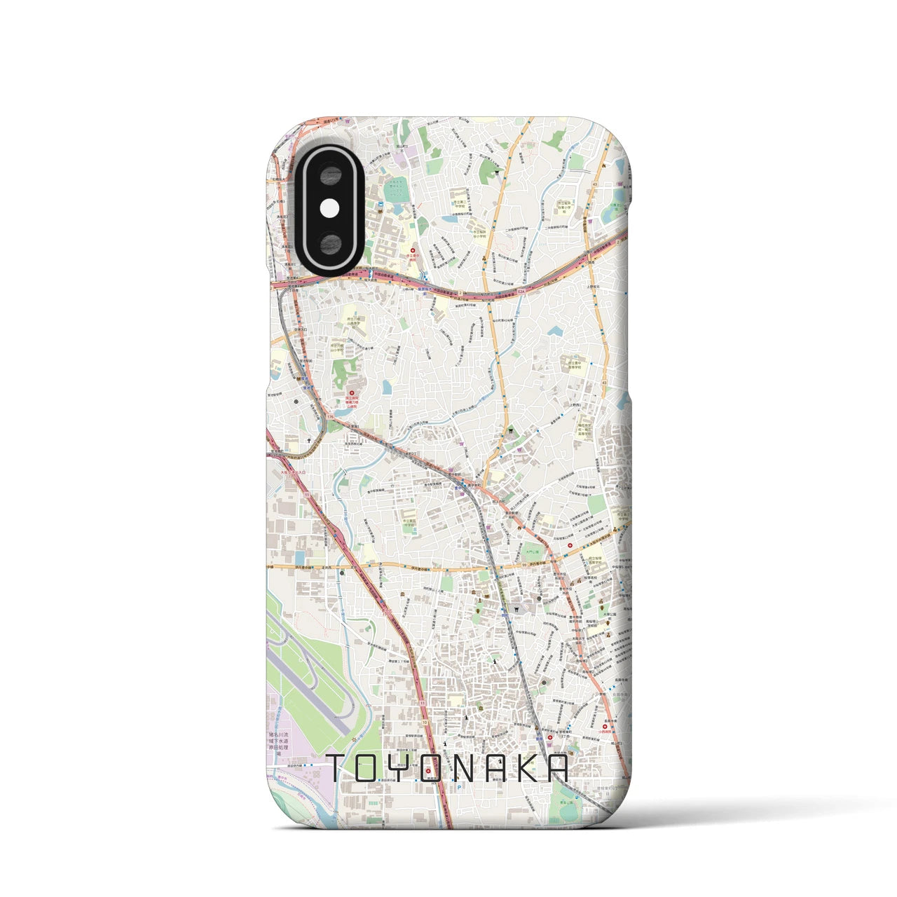 【豊中(大阪府)】地図柄iPhoneケース(バックカバータイプ)