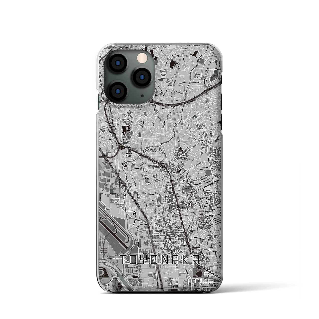 【豊中(大阪府)】地図柄iPhoneケース(クリアタイプ)
