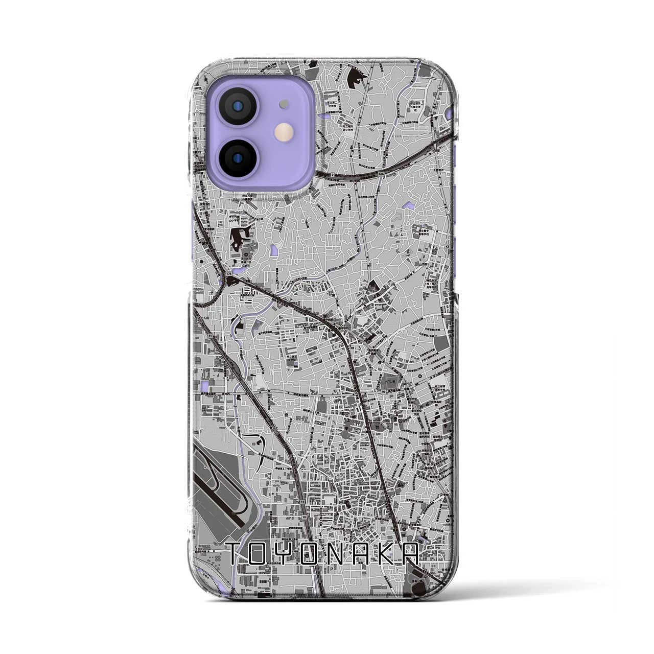 【豊中(大阪府)】地図柄iPhoneケース(クリアタイプ)